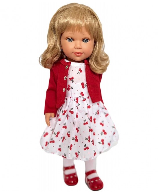 Cherry Dress with Sweaters Fits 18 Inch and Kennedy and Friends Girl Dolls- Doll Clothes $28.59 Dolls