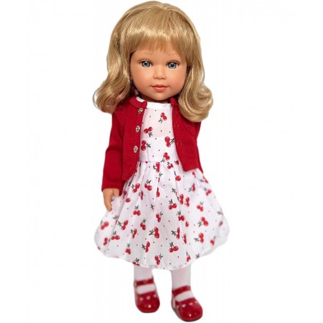 Cherry Dress with Sweaters Fits 18 Inch and Kennedy and Friends Girl Dolls- Doll Clothes $28.59 Dolls