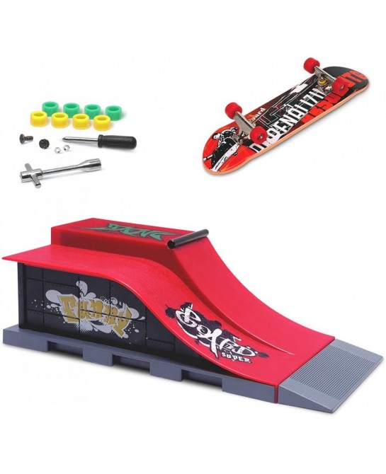 Finger Skateboards Mini Finger Toy Skateboard Park Ramp Kit Fingerboard Half Pipe Ultimate Parks Training Props Accessories f...