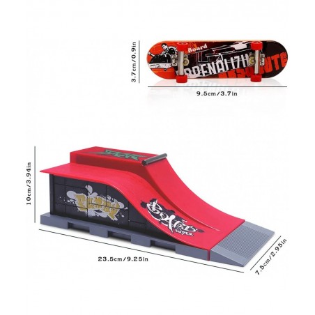 Finger Skateboards Mini Finger Toy Skateboard Park Ramp Kit Fingerboard Half Pipe Ultimate Parks Training Props Accessories f...