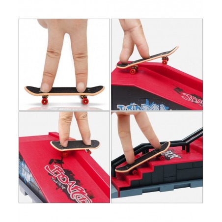 Finger Skateboards Mini Finger Toy Skateboard Park Ramp Kit Fingerboard Half Pipe Ultimate Parks Training Props Accessories f...
