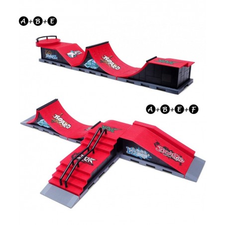 Finger Skateboards Mini Finger Toy Skateboard Park Ramp Kit Fingerboard Half Pipe Ultimate Parks Training Props Accessories f...