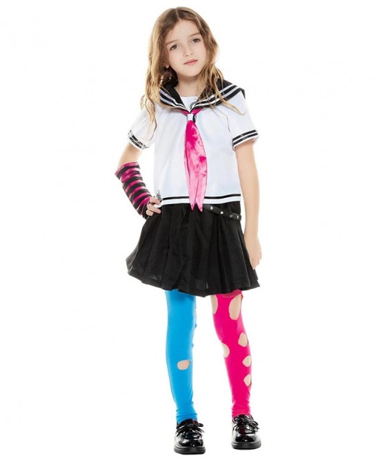 Kids Girls Mioda Ibuki Cosplay Costume Dress Halloween Uniform Outfit $26.12 Kids' Costumes