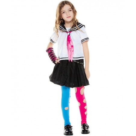 Kids Girls Mioda Ibuki Cosplay Costume Dress Halloween Uniform Outfit $26.12 Kids' Costumes