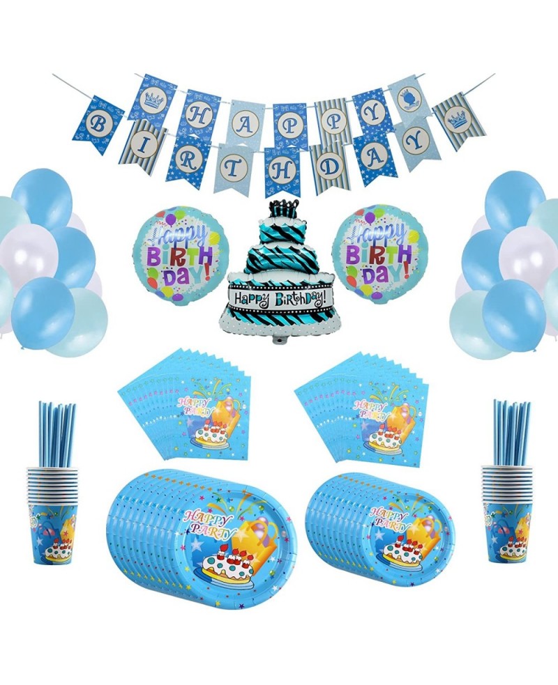 Gender Reveal Decorations Birthday Party Supplies 144Pcs Include 59Balloon 20kids' Party Plates 20cups 20Napkins and 25Straws...