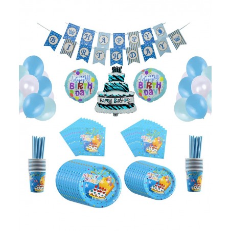 Gender Reveal Decorations Birthday Party Supplies 144Pcs Include 59Balloon 20kids' Party Plates 20cups 20Napkins and 25Straws...