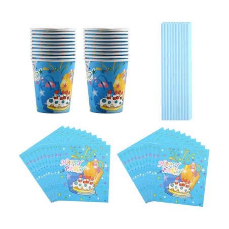 Gender Reveal Decorations Birthday Party Supplies 144Pcs Include 59Balloon 20kids' Party Plates 20cups 20Napkins and 25Straws...