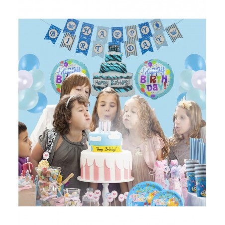 Gender Reveal Decorations Birthday Party Supplies 144Pcs Include 59Balloon 20kids' Party Plates 20cups 20Napkins and 25Straws...