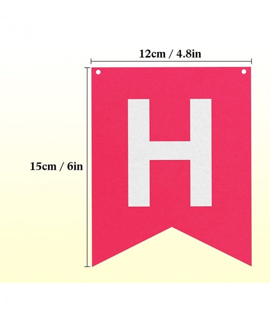 Happy Birthday Banner Colorful Happy Birthday Bunting Garland 2 Felt Fabric Pennant Banners Happy Birthday Party Decorations ...