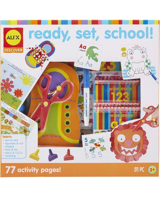 Alex Discover Ready Set School Craft Kit Kids Art and Craft Activity Skill Building Set for Pre School Children Learn Basic S...