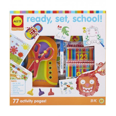 Alex Discover Ready Set School Craft Kit Kids Art and Craft Activity Skill Building Set for Pre School Children Learn Basic S...