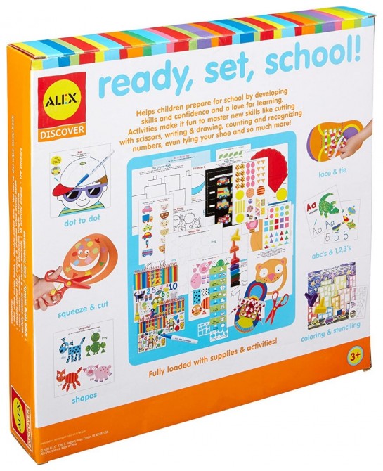 Alex Discover Ready Set School Craft Kit Kids Art and Craft Activity Skill Building Set for Pre School Children Learn Basic S...