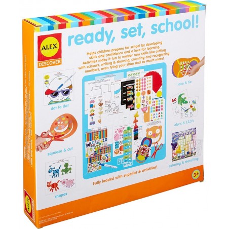 Alex Discover Ready Set School Craft Kit Kids Art and Craft Activity Skill Building Set for Pre School Children Learn Basic S...