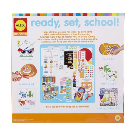 Alex Discover Ready Set School Craft Kit Kids Art and Craft Activity Skill Building Set for Pre School Children Learn Basic S...