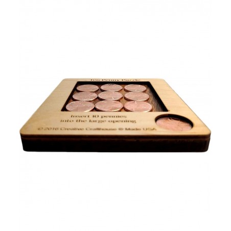 10 Penny Puzzle - A Circle Packing Problem - Ten Mint Pennies are Included $18.95 Brain Teaser Puzzles
