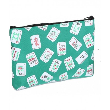 Mah Jongg Green Color Tiles 3 Zipper Mah Jong Purse for Mahjong Card $27.95 Plush Purses