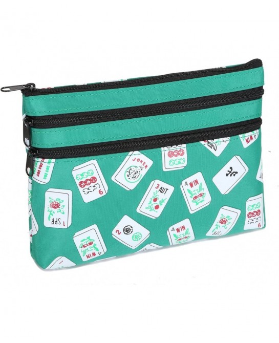 Mah Jongg Green Color Tiles 3 Zipper Mah Jong Purse for Mahjong Card $27.95 Plush Purses