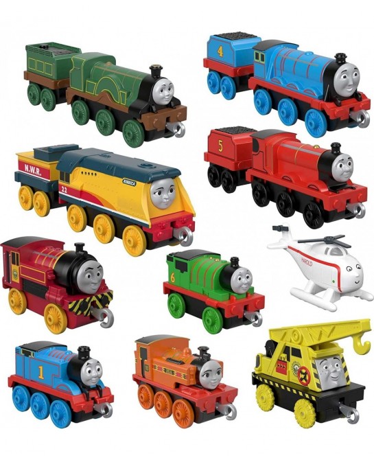 Fisher-Price Sodor Steamies 10-Pack Of Die-Cast Metal Push-Along Train Engines And Vehicles For Preschool Kids Ages 3 And Up ...