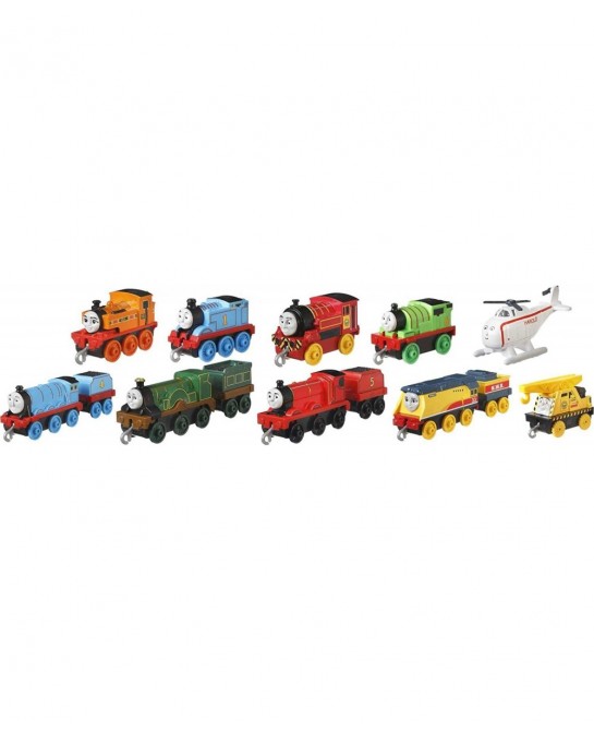 Fisher-Price Sodor Steamies 10-Pack Of Die-Cast Metal Push-Along Train Engines And Vehicles For Preschool Kids Ages 3 And Up ...