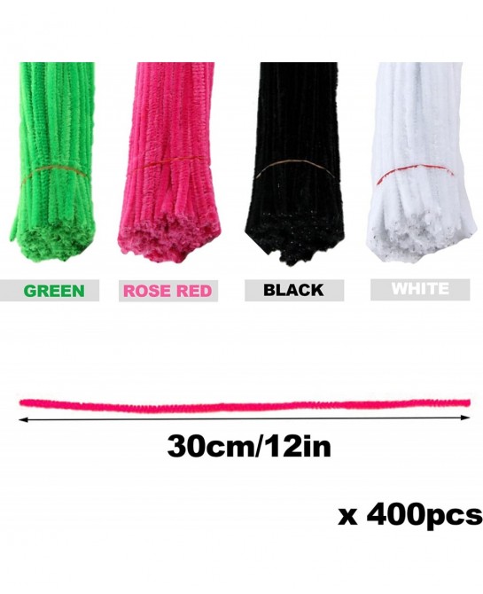 Pipe Cleaners- 400pcs Chenille Stems Pipe Cleaners Craft Supplies for DIY Art Craft Decorations Arts and Crafts for Kids Craf...