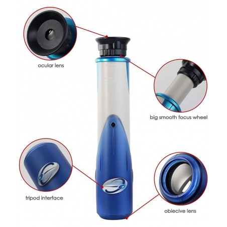 6X Handheld Telescope Eye Watching Scope Toys for Kids 23131 Educational Science Toy Plastic Outdoor Monocular for World Watc...