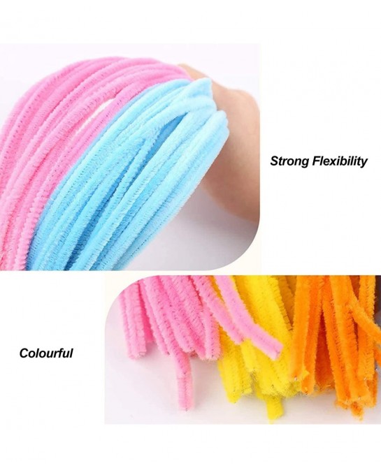 Pipe Cleaners- 400pcs Chenille Stems Pipe Cleaners Craft Supplies for DIY Art Craft Decorations Arts and Crafts for Kids Craf...