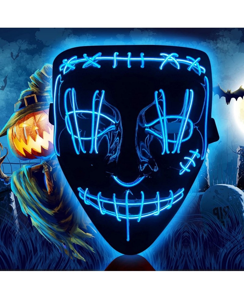 LED Halloween Mask Scary Halloween Light Up Mask with 3 Lighting Modes Scary Skull Shape Cosplay LED Costume Mask $19.77 Kids...