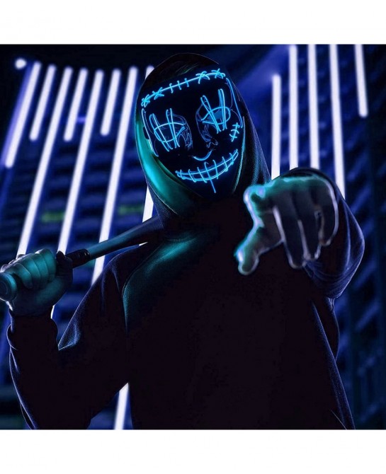 LED Halloween Mask Scary Halloween Light Up Mask with 3 Lighting Modes Scary Skull Shape Cosplay LED Costume Mask $19.77 Kids...