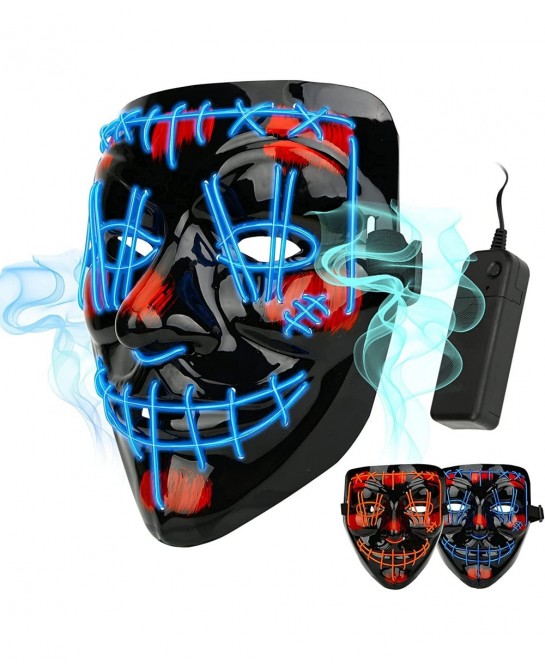 LED Halloween Mask Scary Halloween Light Up Mask with 3 Lighting Modes Scary Skull Shape Cosplay LED Costume Mask $19.77 Kids...