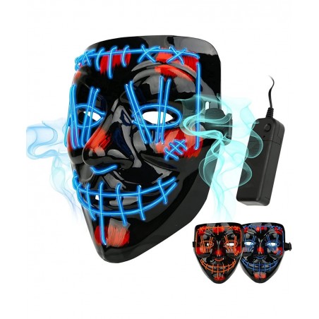 LED Halloween Mask Scary Halloween Light Up Mask with 3 Lighting Modes Scary Skull Shape Cosplay LED Costume Mask $19.77 Kids...