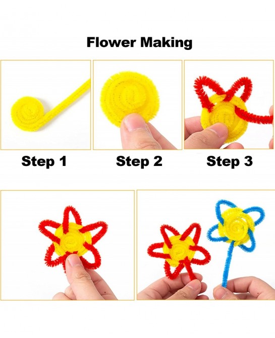 Pipe Cleaners- 400pcs Chenille Stems Pipe Cleaners Craft Supplies for DIY Art Craft Decorations Arts and Crafts for Kids Craf...