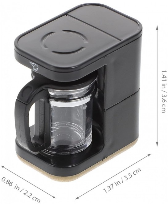 Miniature Coffee Machine Model Plastic Mini Coffee Maker Toy 1: 12 Dollhouse Decoration Pretend Play for Kids Doll House Kitc...