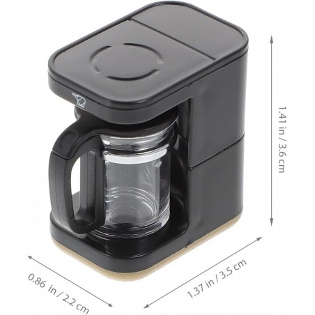 Miniature Coffee Machine Model Plastic Mini Coffee Maker Toy 1: 12 Dollhouse Decoration Pretend Play for Kids Doll House Kitc...