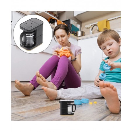 Miniature Coffee Machine Model Plastic Mini Coffee Maker Toy 1: 12 Dollhouse Decoration Pretend Play for Kids Doll House Kitc...