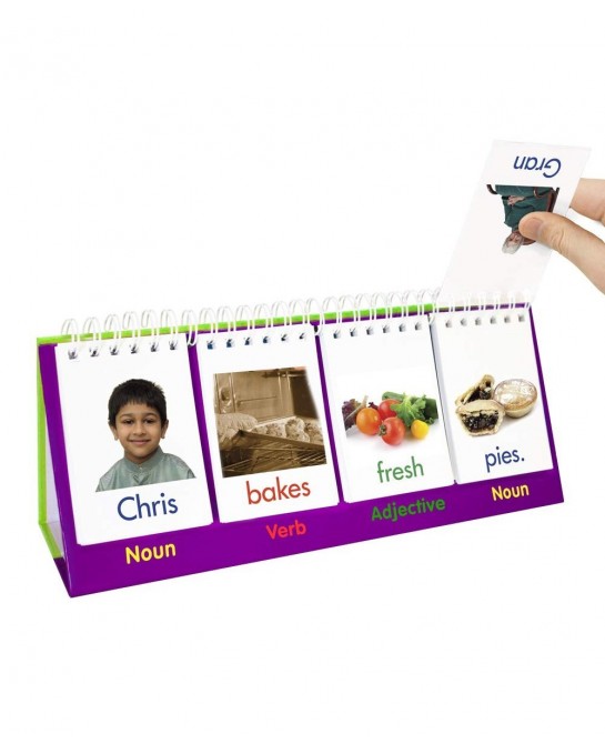Junior Learning: Sentence Flips Double-Sided Flip Stand Enables Students to Build New Sentences Great for the Classroom or at...
