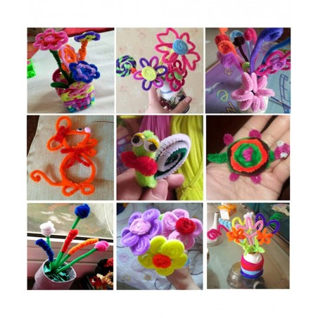 Pipe Cleaners- 400pcs Chenille Stems Pipe Cleaners Craft Supplies for DIY Art Craft Decorations Arts and Crafts for Kids Craf...