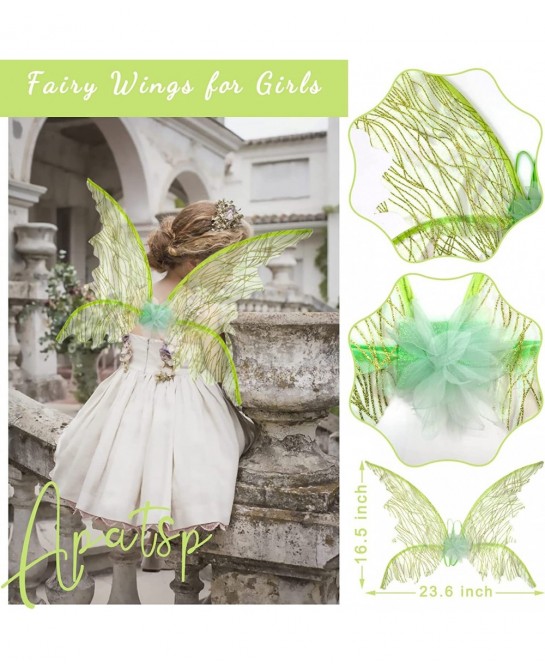 Cute Sparkly Fairy Wings for Girls Sheer Angel Wings for Kids Halloween Costume Fair Theme Party $24.04 Kids' Costumes