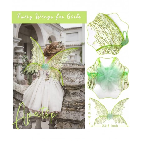 Cute Sparkly Fairy Wings for Girls Sheer Angel Wings for Kids Halloween Costume Fair Theme Party $24.04 Kids' Costumes