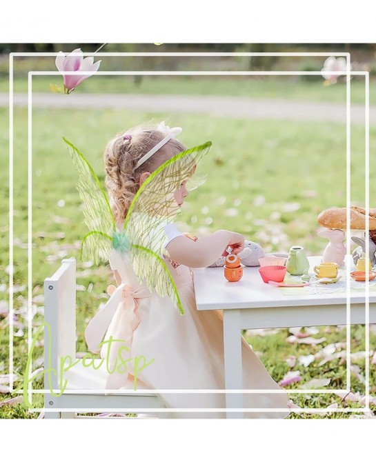 Cute Sparkly Fairy Wings for Girls Sheer Angel Wings for Kids Halloween Costume Fair Theme Party $24.04 Kids' Costumes