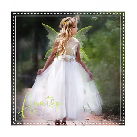 Cute Sparkly Fairy Wings for Girls Sheer Angel Wings for Kids Halloween Costume Fair Theme Party $24.04 Kids' Costumes