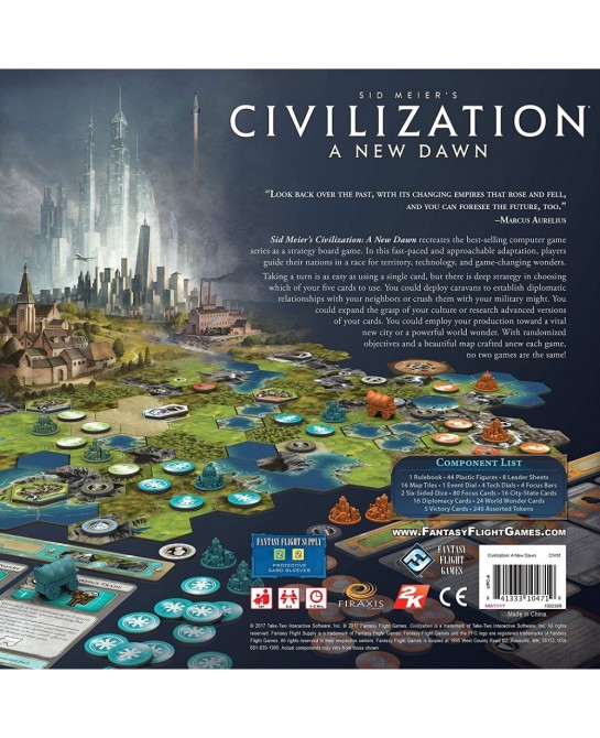 Civilization A New Dawn Board Game | Tactical Strategy Game for Adults and Teens Based on the Hit Video Game Series | Ages 14...