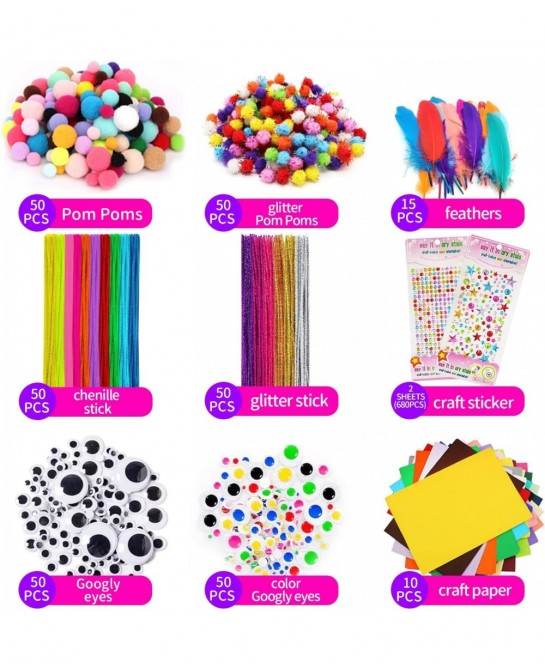 Arts and Crafts Supplies Kit X-Large Craft Set for Kids - 1500+ Pcs Art Supply with Easy Storage Case - Toddler & Kid Educati...