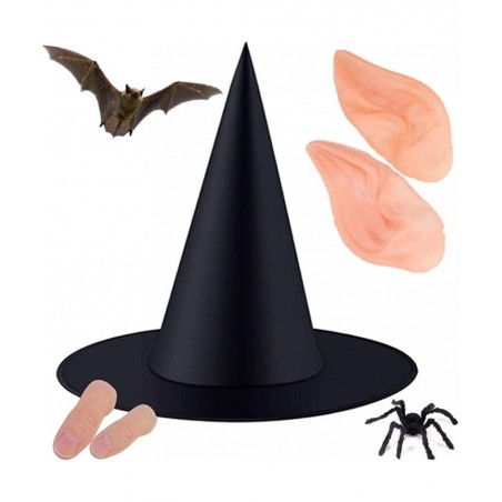 Witch Hat Halloween Oxford Cloth Black Witch Hats Costume Accessory for Holiday Halloween Christmas Carnivals Party $16.11 Ki...