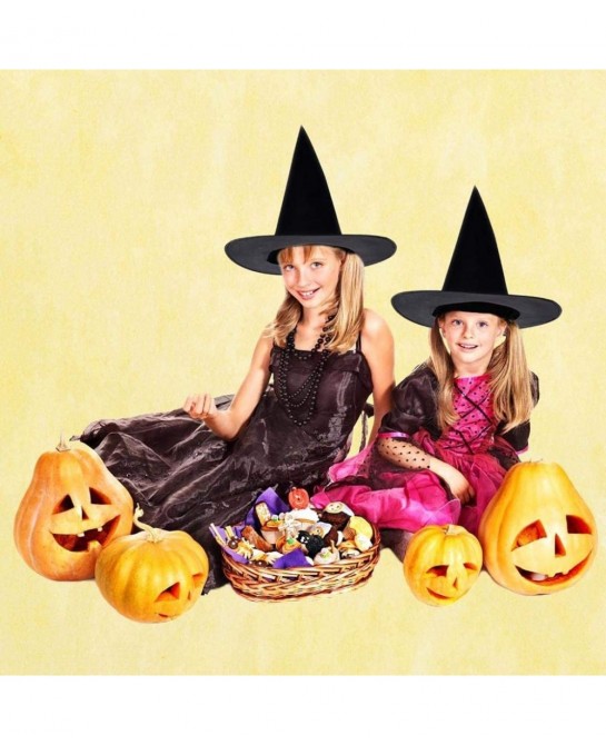 Witch Hat Halloween Oxford Cloth Black Witch Hats Costume Accessory for Holiday Halloween Christmas Carnivals Party $16.11 Ki...