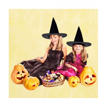 Witch Hat Halloween Oxford Cloth Black Witch Hats Costume Accessory for Holiday Halloween Christmas Carnivals Party $16.11 Ki...