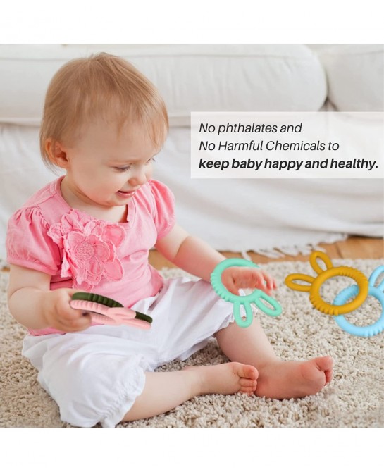 Baby Teething Toys for 3-6 6-12 Months Babies Silicone Teething Ring for Infants Food Grade Silicone Baby Toy (Army Green) $1...