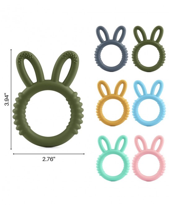 Baby Teething Toys for 3-6 6-12 Months Babies Silicone Teething Ring for Infants Food Grade Silicone Baby Toy (Army Green) $1...