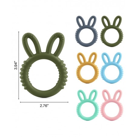 Baby Teething Toys for 3-6 6-12 Months Babies Silicone Teething Ring for Infants Food Grade Silicone Baby Toy (Army Green) $1...