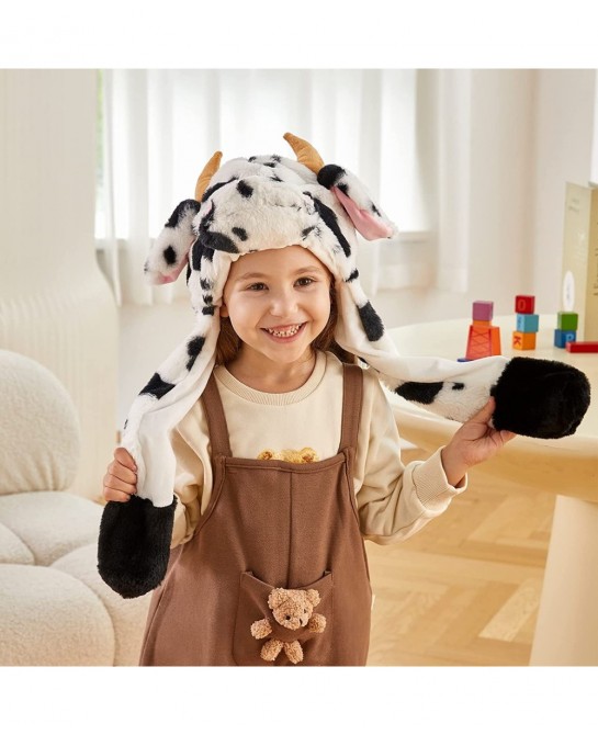 Plush Animal Hat Ear Moving Jumping Hats Funy Interactive Hat $31.19 Kids' Dress-Up Accessories