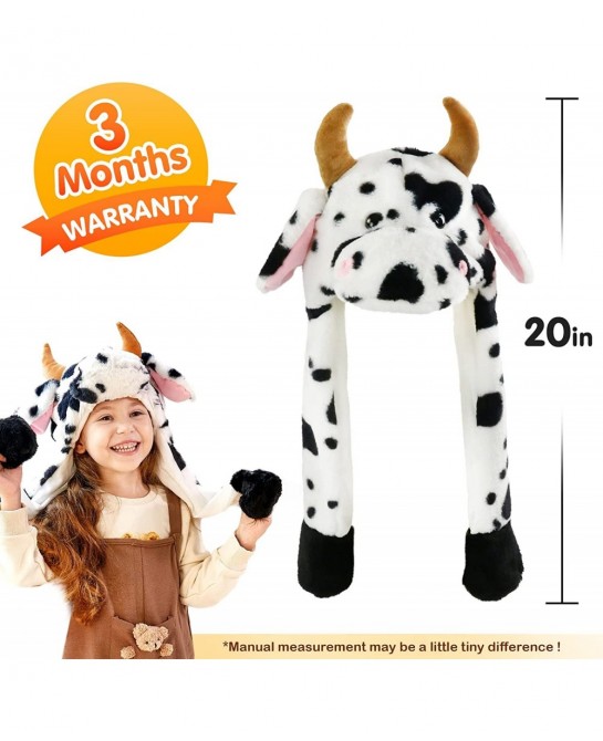 Plush Animal Hat Ear Moving Jumping Hats Funy Interactive Hat $31.19 Kids' Dress-Up Accessories